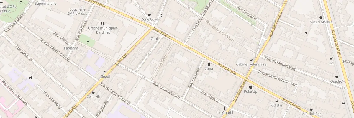 Plan du 147B Rue d’Alésia à Paris 14e Arrondissement