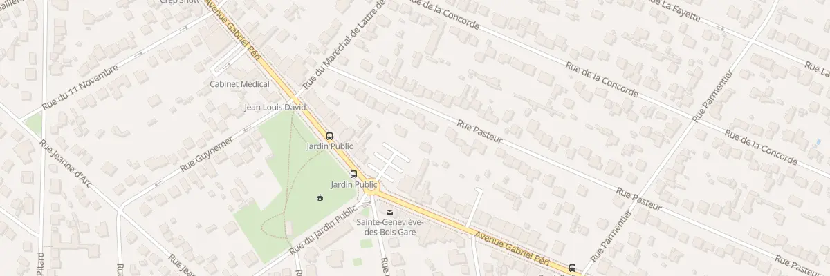 Plan du 20 Rue Pasteur à Sainte-Geneviève-des-Bois