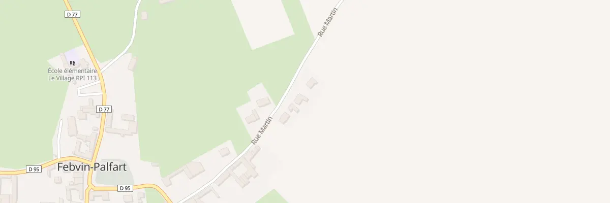 Plan du 12 Rue Martin à Febvin-Palfart