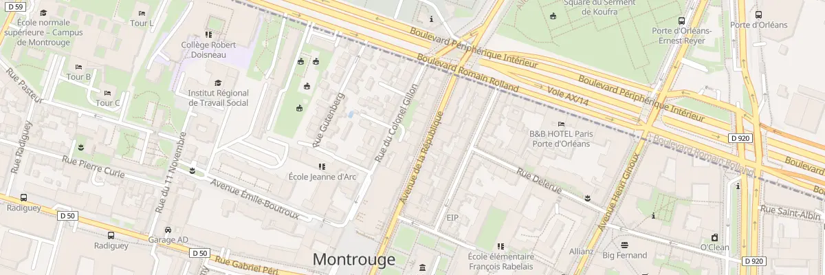 Plan du 28 Av de la République à Montrouge