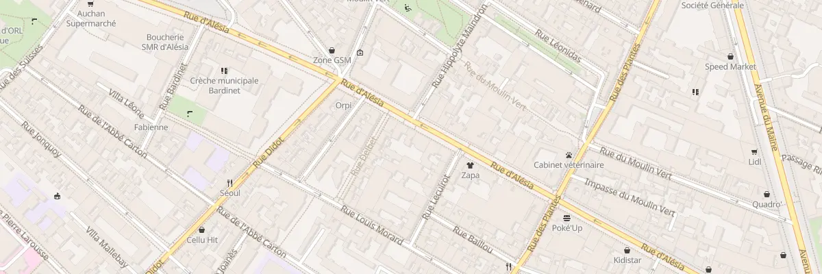 Plan du 147 Rue d’Alésia à Paris 14e Arrondissement