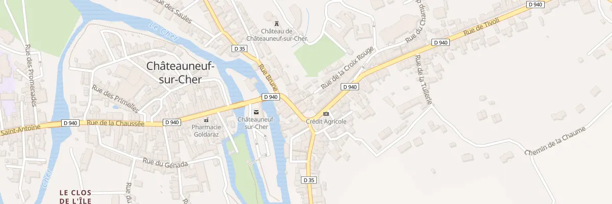 Plan du 7 Rue de la Halle à Châteauneuf-sur-Cher