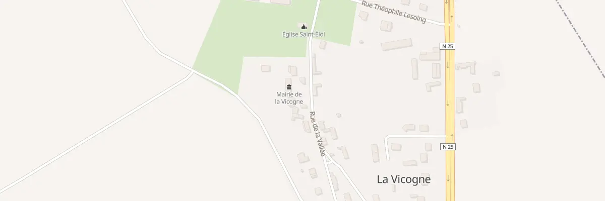 Plan du 20 Rue de la Vallée à La Vicogne