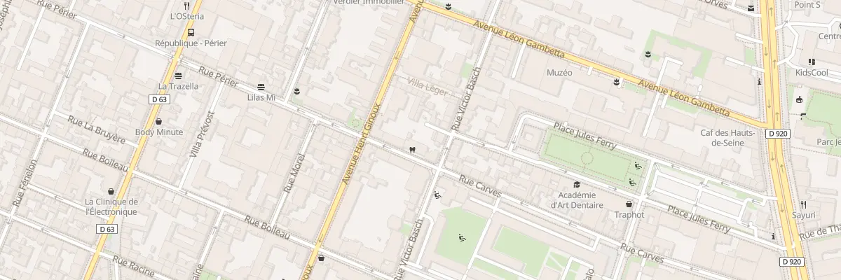 Plan du 76 Rue Carvès à Montrouge