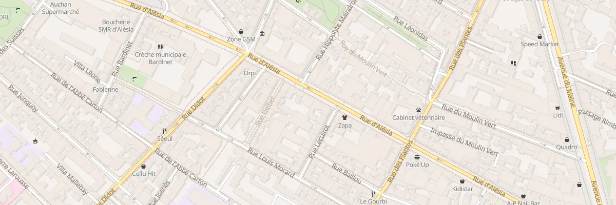 Plan du 145 Rue d’Alésia à Paris 14e Arrondissement