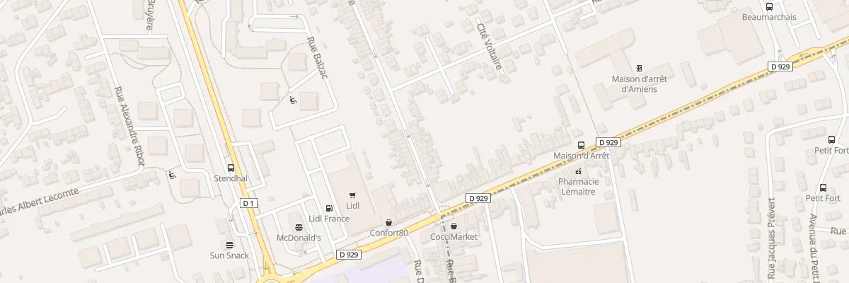 Plan du 20 Rue Voltaire à Amiens