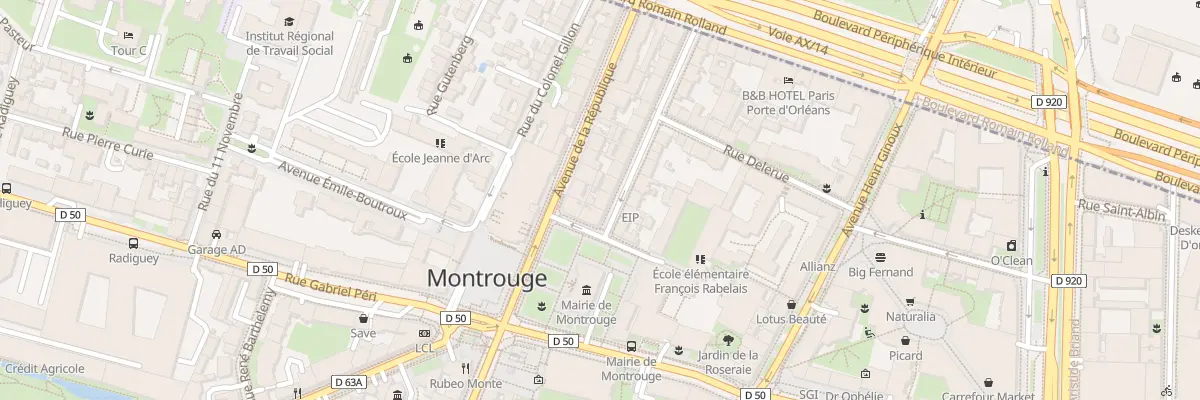 Plan du 20 Rue Edgar Quinet à Montrouge