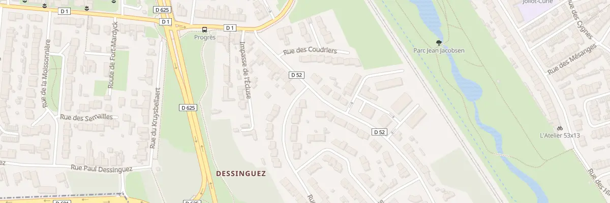 Plan du 44 Rue du Bosquet à Dunkerque
