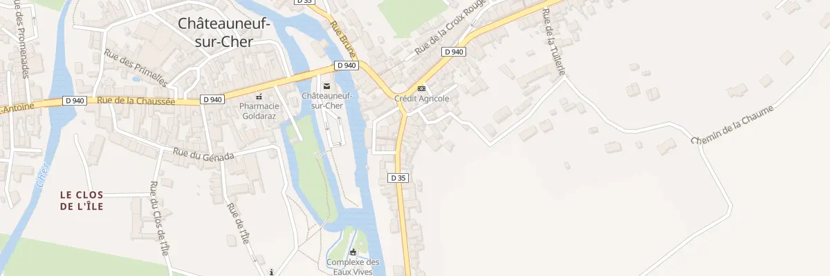 Plan du 3 Rue Porte Bruere à Châteauneuf-sur-Cher