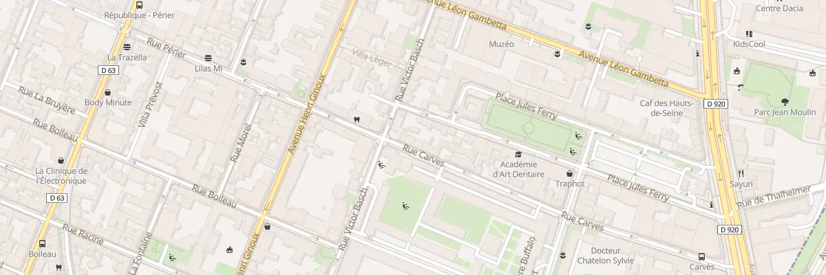 Plan du 68 Rue Carvès à Montrouge