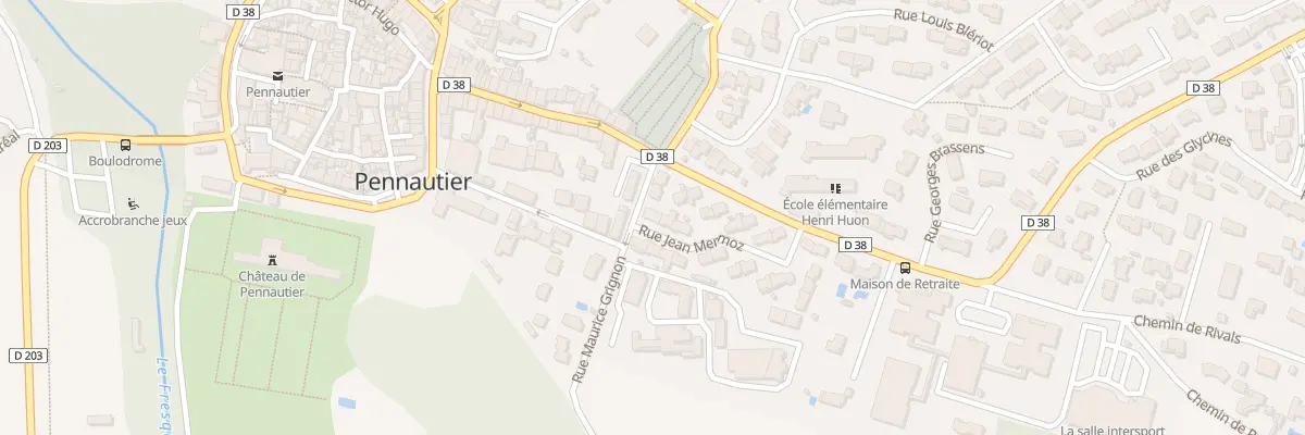 Plan du 1 Rue Jean Mermoz à Pennautier