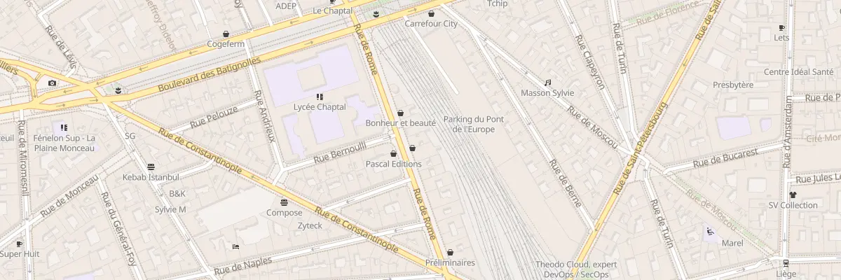 Plan du 74 Rue de Rome à Paris 8e Arrondissement