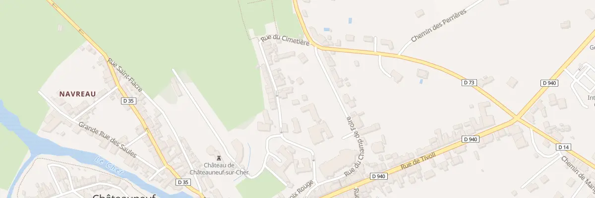 Plan du 2 Rue de la Ville Haute à Châteauneuf-sur-Cher