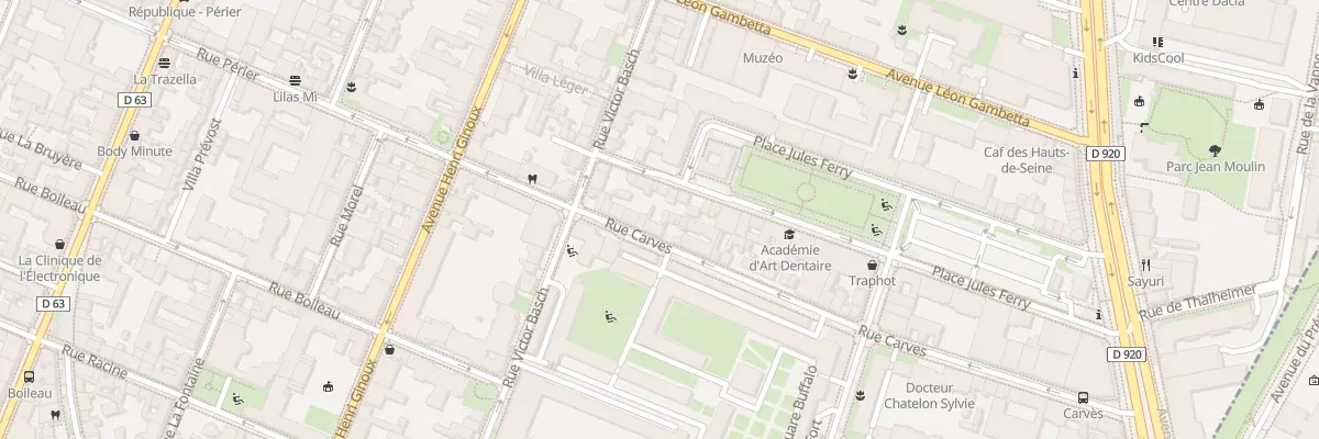 Plan du 62 Rue Carvès à Montrouge