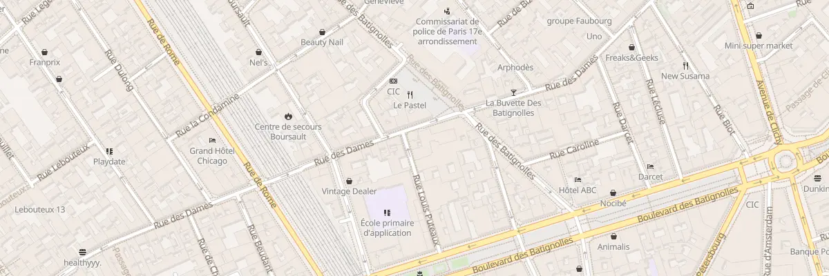 Plan du 57 Rue des Dames à Paris 17e Arrondissement