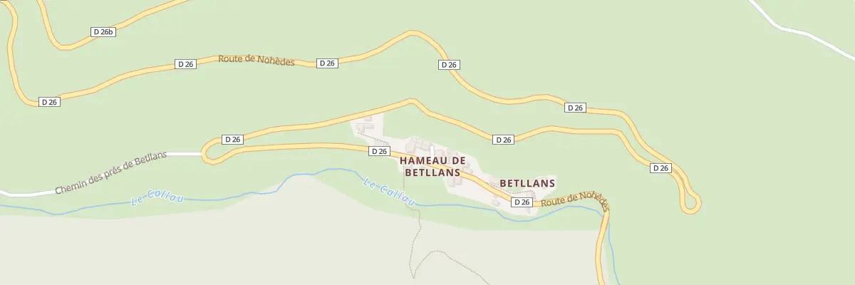Plan du Hameau de Beillans à Conat