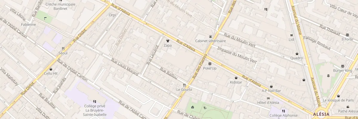 Plan du 135 Rue d’Alésia à Paris 14e Arrondissement