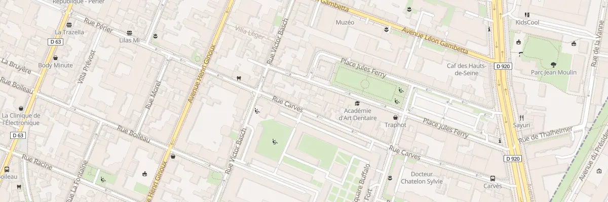 Plan du 60 Rue Carvès à Montrouge