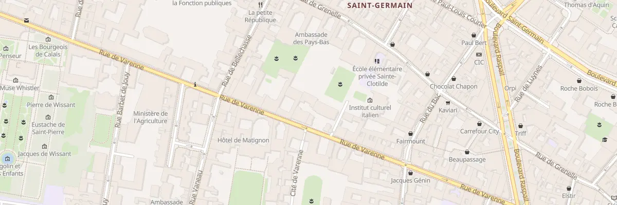 Plan du 54 Rue de Varenne à Paris 7e Arrondissement