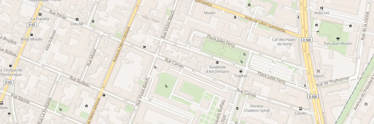 Plan du 58 Rue Carvès à Montrouge