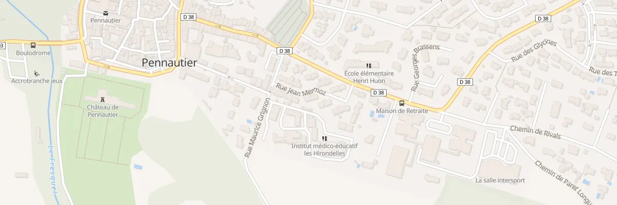 Plan du 10 Rue Jean Mermoz à Pennautier