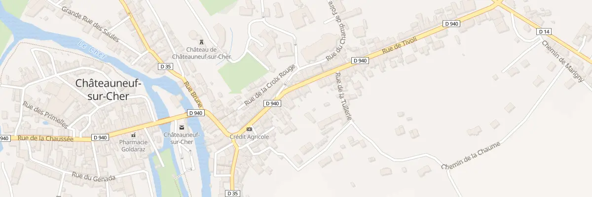 Plan du 2 Rue de Tivoli à Châteauneuf-sur-Cher