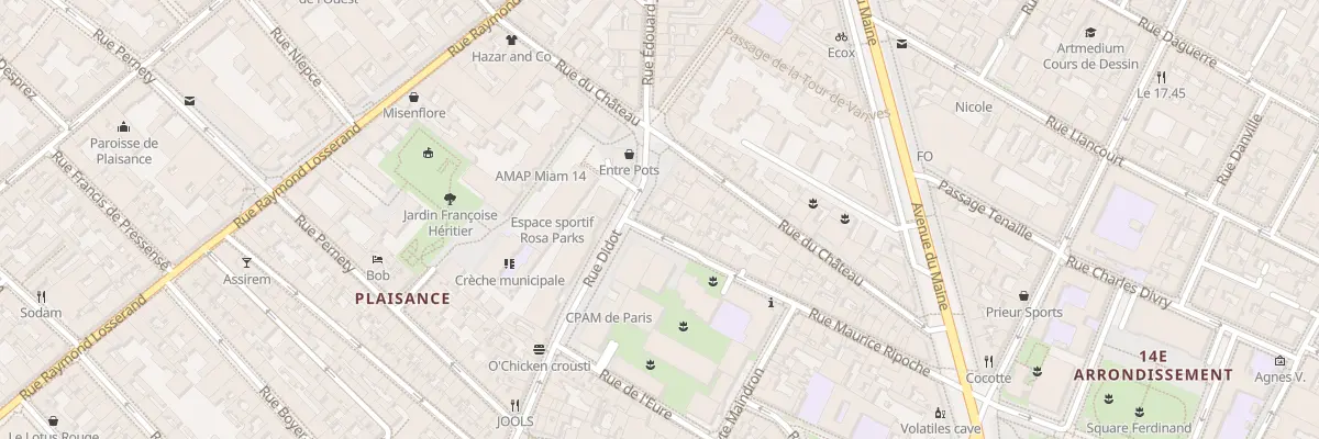 Plan du 76 Rue Maurice Ripoche à Paris 14e Arrondissement