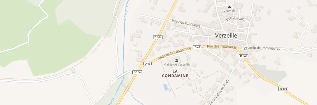 Plan du 1 All de la Condamine à Verzeille