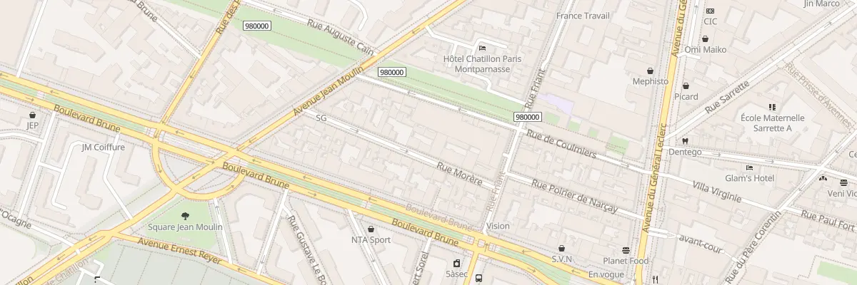 Plan du 10 Rue Morère à Paris 14e Arrondissement