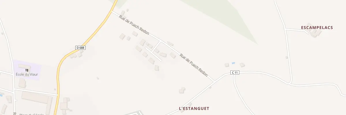 Plan du 6 Rue de Puech Redon à Tanus