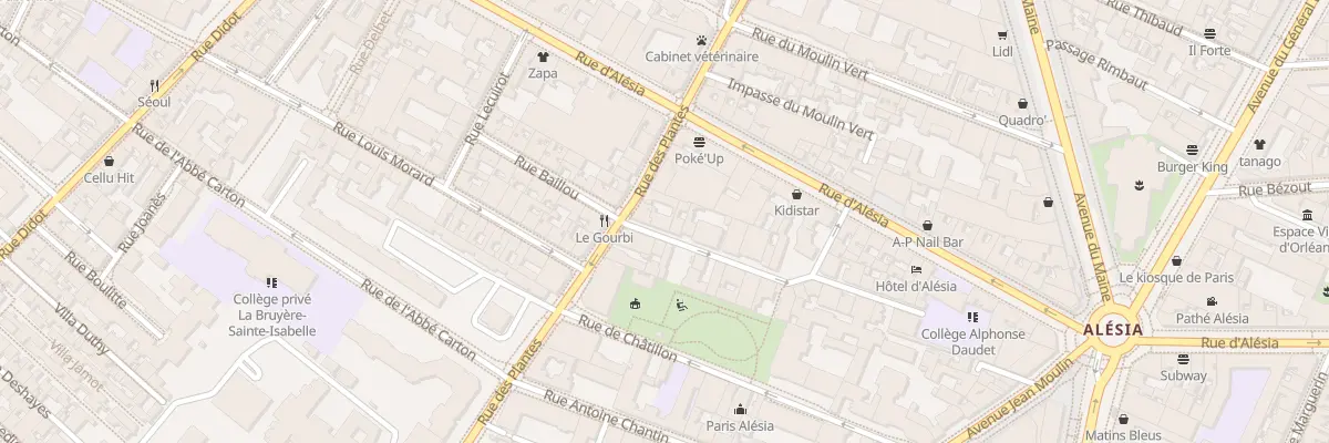 Plan du 20 Vla d’Alésia à Paris 14e Arrondissement