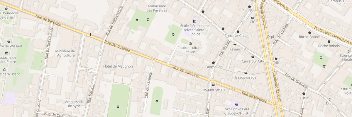 Plan du 48 Rue de Varenne à Paris 7e Arrondissement