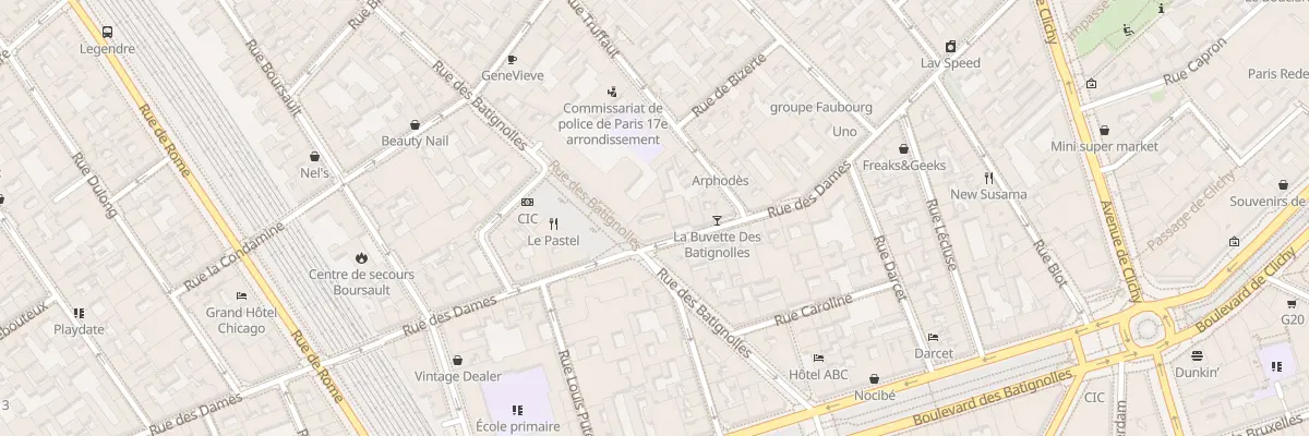 Plan du 46 Rue des Dames à Paris 17e Arrondissement
