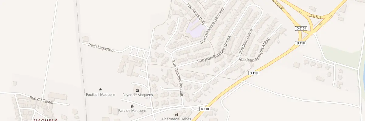 Plan du 3 Rue Jean Baptiste Greuze à Carcassonne