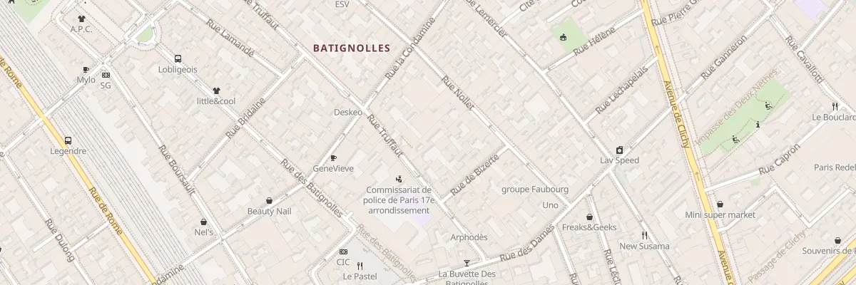 Plan du 26 Rue Truffaut à Paris 17e Arrondissement