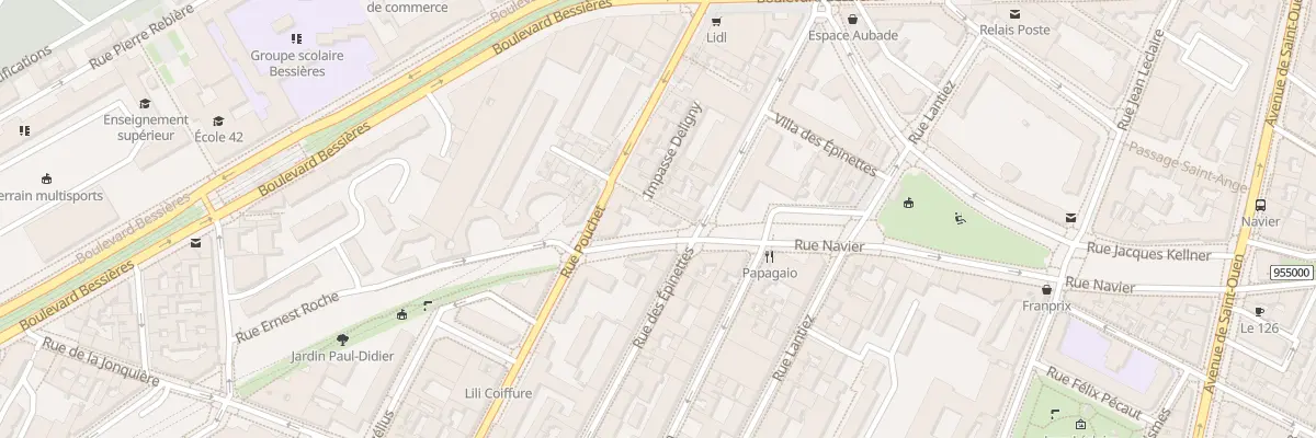 Plan du 3 Pas Pouchet à Paris 17e Arrondissement