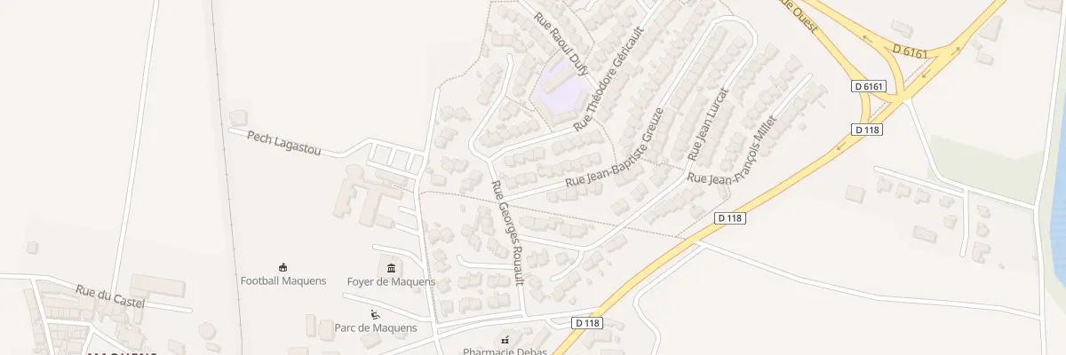 Plan du 5 Rue Jean Baptiste Greuze à Carcassonne