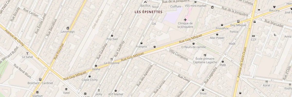 Plan du 29 Rue Guy Môquet à Paris 17e Arrondissement
