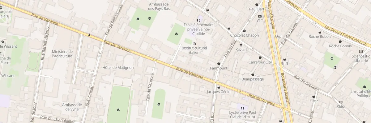 Plan du 46 Rue de Varenne à Paris 7e Arrondissement