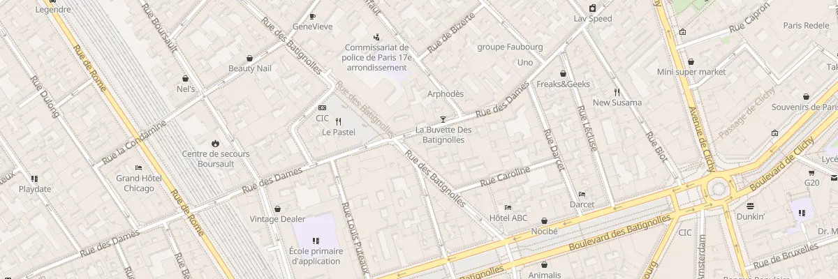 Plan du 45 Rue des Dames à Paris 17e Arrondissement