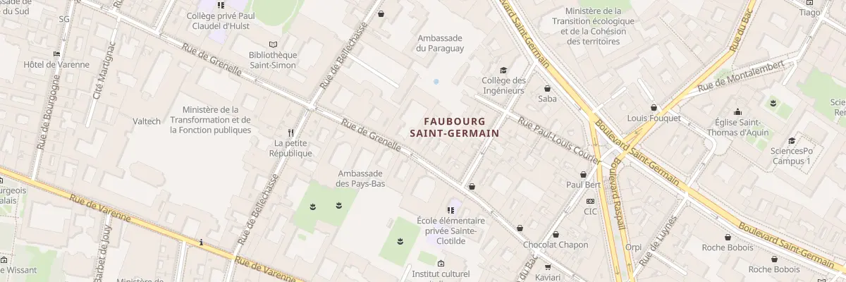 Plan du 100 Rue de Grenelle à Paris 7e Arrondissement