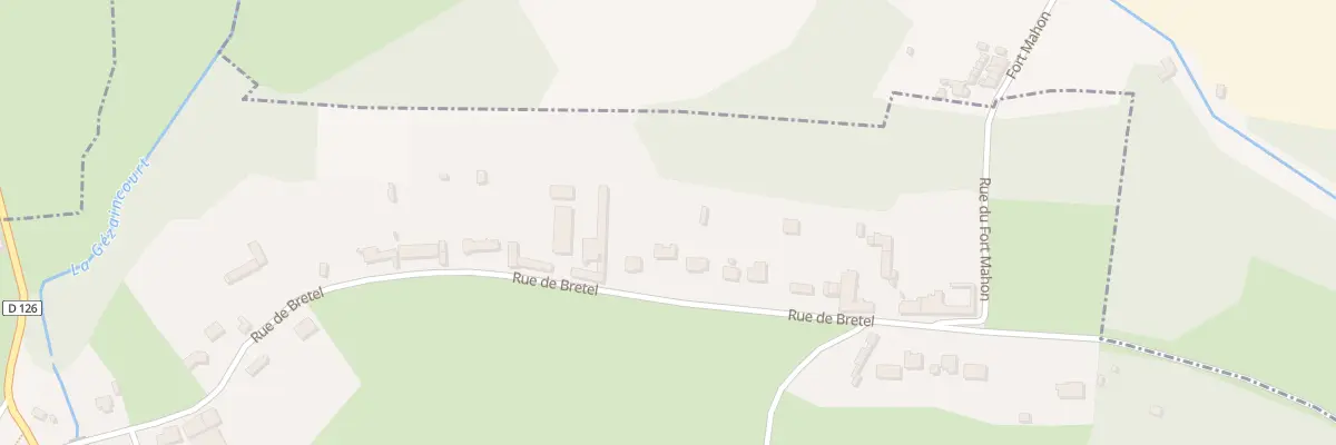 Plan du 25 Rue de Bretel à Gézaincourt