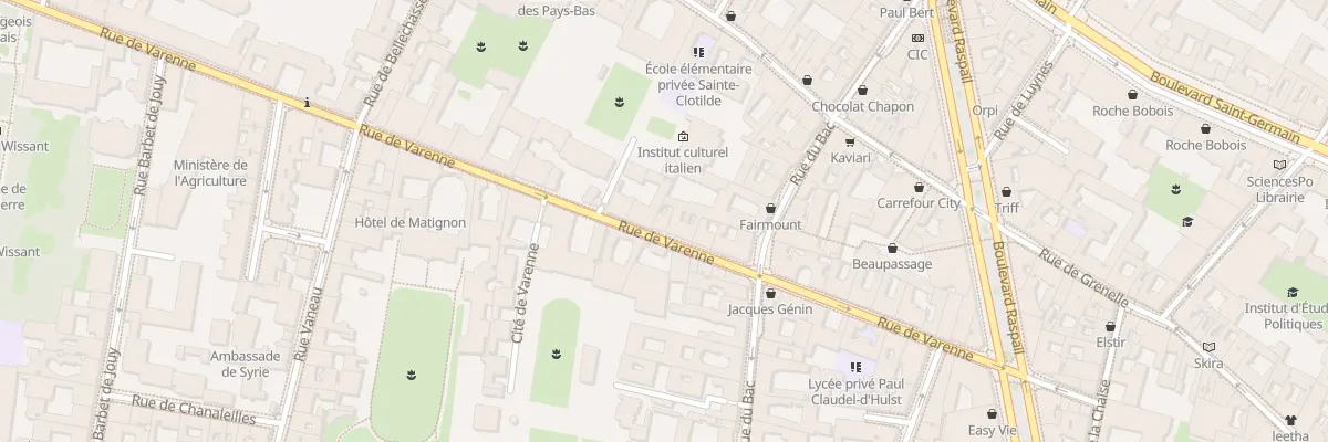 Plan du 44 Rue de Varenne à Paris 7e Arrondissement