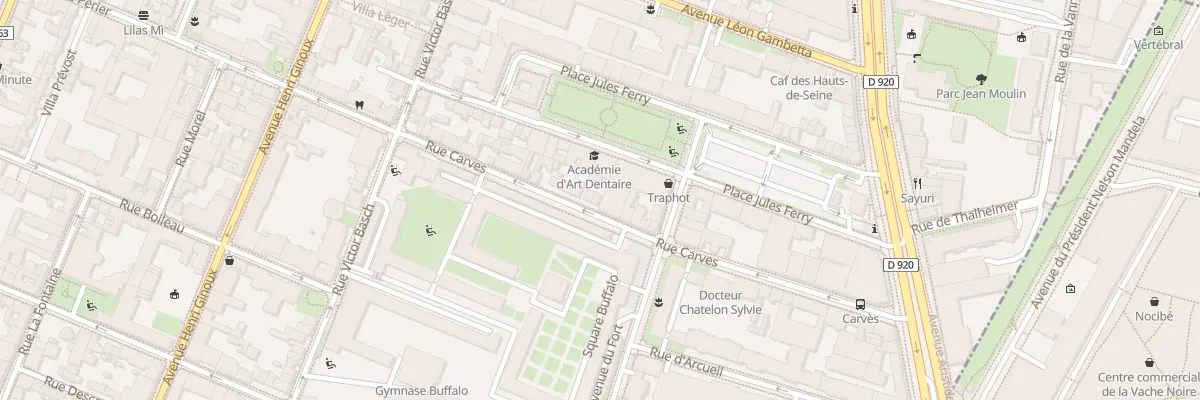 Plan du 38 Rue Carvès à Montrouge