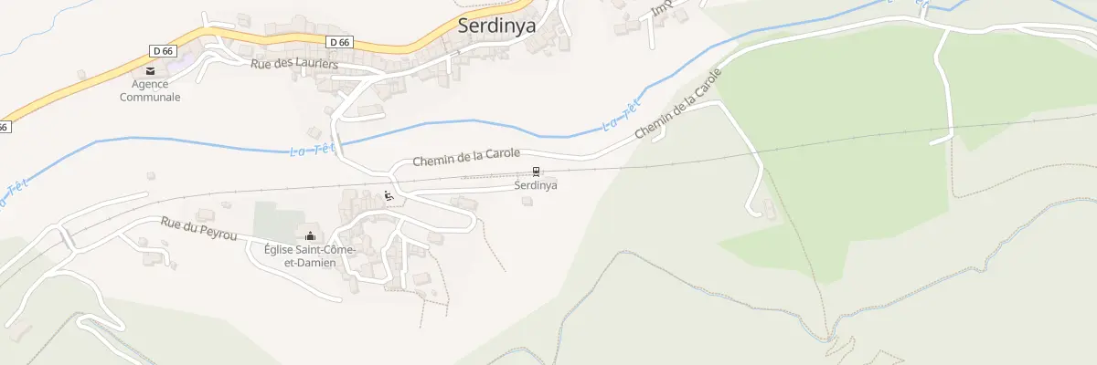 Plan de la Rue de la Gare à Serdinya