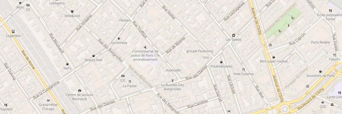 Plan du 14 Rue Truffaut à Paris 17e Arrondissement