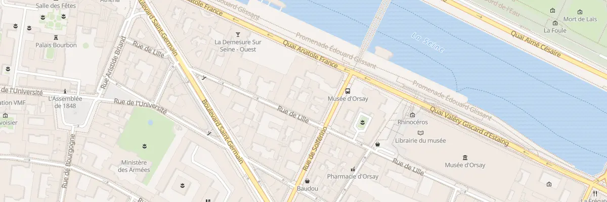 Plan du 72 Rue de Lille à Paris 7e Arrondissement
