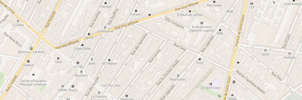 Plan du 41 Rue Lacroix à Paris 17e Arrondissement