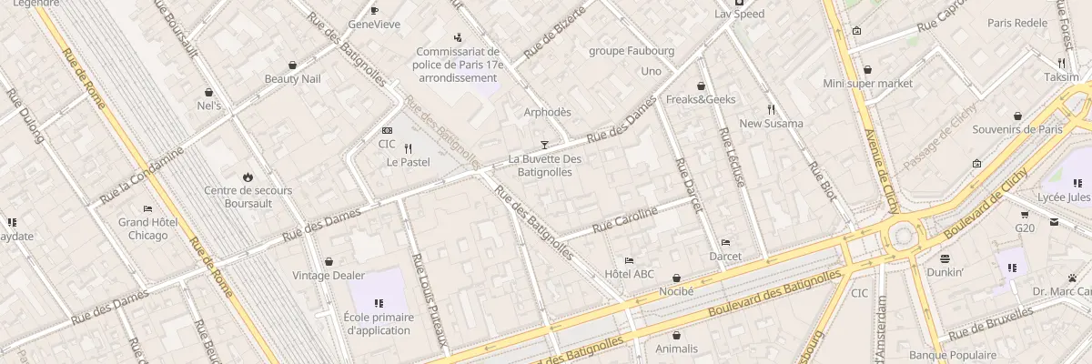 Plan du 41 Rue des Dames à Paris 17e Arrondissement