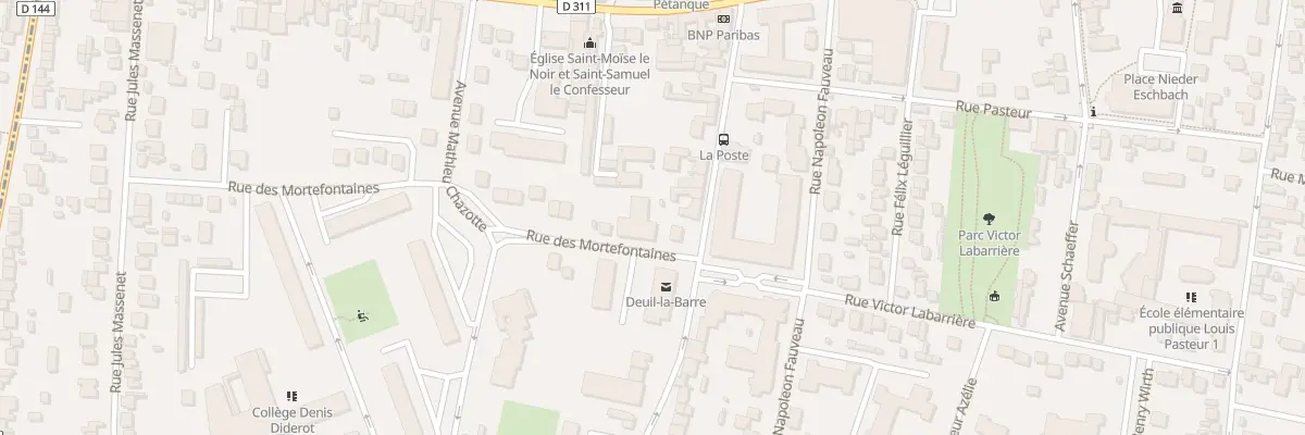 Plan du 2 Rue des Mortefontaines à Deuil-la-Barre